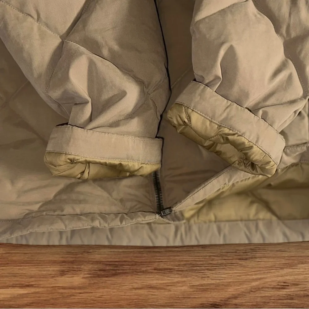 Marmot Men's Beige Tan Quilted Duck Down Burdell Jacket ~ Size L - Picture 7 of 11